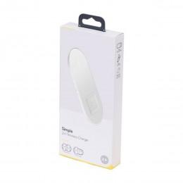 Беспроводная зарядка Qi для AirPods, iPhone Baseus Simple 2in1 Белая WXJK-02